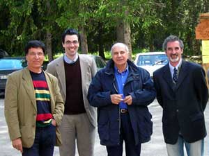 Michele Borrelli, Santiago Zabala, Giacomo Marramao and Francesco Saverio Alessio at the First International Philosophy Convention in Sila - photography by Carmine Talerico